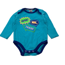 Load image into Gallery viewer, Boys TRADIE baby, stretchy bodysuit / romper, GUC, size 00,  