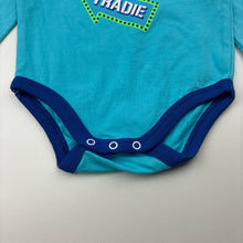 Load image into Gallery viewer, Boys TRADIE baby, stretchy bodysuit / romper, GUC, size 00,  