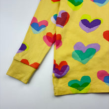 Load image into Gallery viewer, Girls Next, cotton long sleeve pyjama top, hearts, FUC, size 7,  
