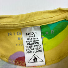 Load image into Gallery viewer, Girls Next, cotton long sleeve pyjama top, hearts, FUC, size 7,  