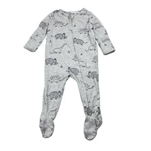 Load image into Gallery viewer, Unisex Cotton On, soft feel stretchy zip coverall / romper, dinosaurs, GUC, size 00,  
