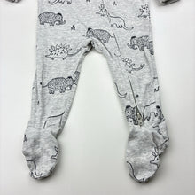 Load image into Gallery viewer, Unisex Cotton On, soft feel stretchy zip coverall / romper, dinosaurs, GUC, size 00,  
