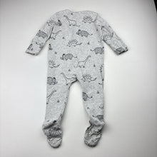 Load image into Gallery viewer, Unisex Cotton On, soft feel stretchy zip coverall / romper, dinosaurs, GUC, size 00,  