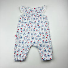 Load image into Gallery viewer, Girls Marquise, lightweight floral cotton romper, FUC, size 000,  