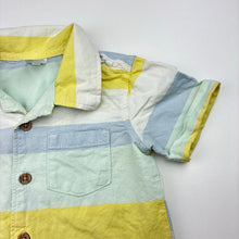 Load image into Gallery viewer, Boys Anko, striped cotton short sleeve shirt, GUC, size 1,  