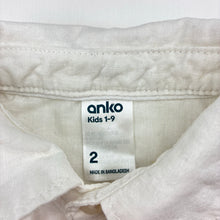 Load image into Gallery viewer, Boys Anko, linen / cotton short sleeve shirt, GUC, size 2,  