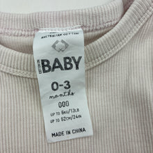 Load image into Gallery viewer, Girls Cotton On, ribbed bodysuit / romper, FUC, size 000,  