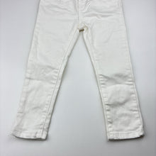 Load image into Gallery viewer, Girls Bardot Junior, white stretch denim jeans, adjustable, Inside leg: 34cm, FUC, size 2,  