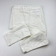 Load image into Gallery viewer, Girls Bardot Junior, white stretch denim jeans, adjustable, Inside leg: 34cm, FUC, size 2,  