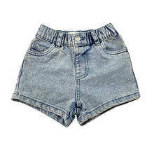 Load image into Gallery viewer, Unisex Breakers, blue stretch denim shorts, elasticated, GUC, size 1,  