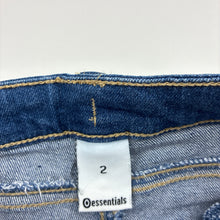 Load image into Gallery viewer, Girls Target, blue stretch denim jeans, adjustable, Inside leg: 32cm, EUC, size 2,  