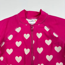 Load image into Gallery viewer, Girls Escargot, long sleeve swim one-piece, marks on back, FUC, size 00,  