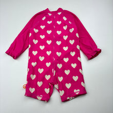 Load image into Gallery viewer, Girls Escargot, long sleeve swim one-piece, marks on back, FUC, size 00,  