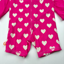 Load image into Gallery viewer, Girls Escargot, long sleeve swim one-piece, marks on back, FUC, size 00,  