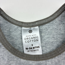Load image into Gallery viewer, Boys Target, ribbed organic cotton singlet top, FUC, size 2,  
