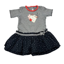Load image into Gallery viewer, Girls Catimini, spliced short sleeve dress, FUC, size 0, L: 38cm