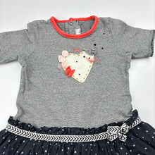 Load image into Gallery viewer, Girls Catimini, spliced short sleeve dress, FUC, size 0, L: 38cm