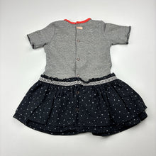 Load image into Gallery viewer, Girls Catimini, spliced short sleeve dress, FUC, size 0, L: 38cm