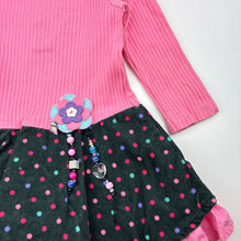 Load image into Gallery viewer, Girls Jack &amp; Milly, ribbed cotton &amp; corduroy long sleeve dress, GUC, size 0, L: 40cm