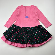 Load image into Gallery viewer, Girls Jack &amp; Milly, ribbed cotton &amp; corduroy long sleeve dress, GUC, size 0, L: 40cm