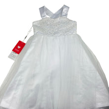 Load image into Gallery viewer, Girls JJs HOUSE, white formal /flower girl dress, NEW, size 5, L: 78cm