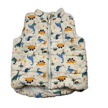 Load image into Gallery viewer, Unisex Anko, wadded cordury cotton vest, dinosaurs, EUC, size 2,  