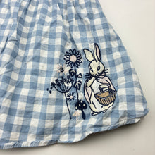 Load image into Gallery viewer, Girls Beatrix Potter, Peter Rabbit lined cotton dress, GUC, size 0, L: 38cm