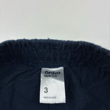 Load image into Gallery viewer, Girls Anko, navy cotton shorts, elasticated, GUC, size 3,  