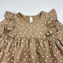 Load image into Gallery viewer, Girls Dymples, soft feel cotton long sleeve dress, EUC, size 1, L: 45cm