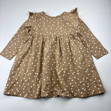 Load image into Gallery viewer, Girls Dymples, soft feel cotton long sleeve dress, EUC, size 1, L: 45cm