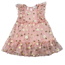 Load image into Gallery viewer, Girls Dymples, cotton lined embroidered tulle dress, EUC, size 1, L: 46cm