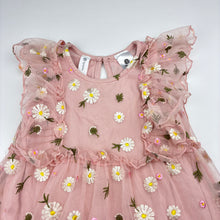 Load image into Gallery viewer, Girls Dymples, cotton lined embroidered tulle dress, EUC, size 1, L: 46cm