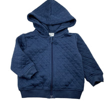 Load image into Gallery viewer, Unisex Anko, navy quilted zip hoodie sweater, EUC, size 0,  