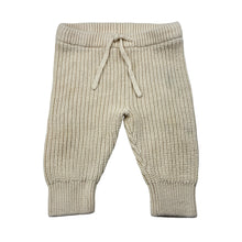 Load image into Gallery viewer, Unisex Baby Berry, chunky knit cotton leggings / bottoms, elasticated, EUC, size 00,  