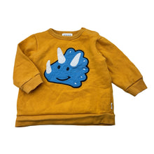 Load image into Gallery viewer, Boys Sprout, fleece lined sweater / jumper, dinosaur, GUC, size 0,  