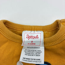 Load image into Gallery viewer, Boys Sprout, fleece lined sweater / jumper, dinosaur, GUC, size 0,  