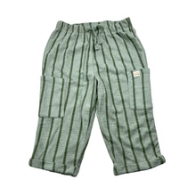 Load image into Gallery viewer, Unisex Anko, green stripe casual pants, elasticated, EUC, size 1,  