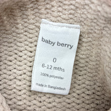 Load image into Gallery viewer, Boys Baby Berry, chenille chunky knit sweater / jumper, EUC, size 0,  