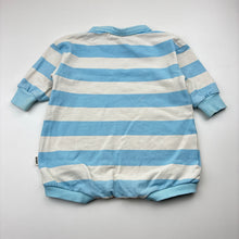 Load image into Gallery viewer, Unisex Bonds, striped cotton slouchy suit romper, FUC, size 00,  