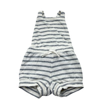 Load image into Gallery viewer, Unisex Seed, striped cotton shortalls / romper, FUC, size 000,  