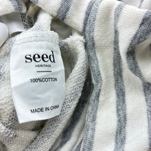 Load image into Gallery viewer, Unisex Seed, striped cotton shortalls / romper, FUC, size 000,  