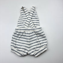 Load image into Gallery viewer, Unisex Seed, striped cotton shortalls / romper, FUC, size 000,  