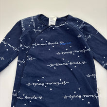 Load image into Gallery viewer, Unisex Bonds, navy COZYSUIT coverall / romper, GUC, size 00,  
