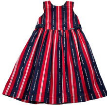 Load image into Gallery viewer, Girls Osh Kosh, Aust Label stiped cotton dress, wash fade &amp; light marks, armpit to armpit: 31.5cm, FUC, size 5, L: 73cm