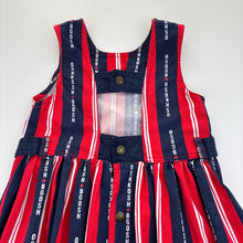 Load image into Gallery viewer, Girls Osh Kosh, Aust Label stiped cotton dress, wash fade &amp; light marks, armpit to armpit: 31.5cm, FUC, size 5, L: 73cm