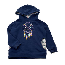 Load image into Gallery viewer, Girls Target, navy fleece lined hoodie sweater, GUC, size 3,  