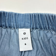 Load image into Gallery viewer, Girls Target, chambray cotton shorts, elasticated, GUC, size 6,  