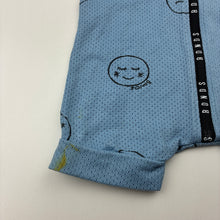 Load image into Gallery viewer, Unisex Bonds, WONDERCOOL zip wondersuit / zippy / romper, marks right cuff, FUC, size 000,  