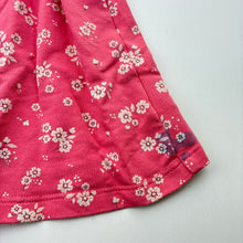 Load image into Gallery viewer, Girls purebaby, floral organic cotton blend dress, blue marks on skirt, FUC, size 1, L: 40cm