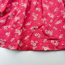Load image into Gallery viewer, Girls purebaby, floral organic cotton blend dress, blue marks on skirt, FUC, size 1, L: 40cm